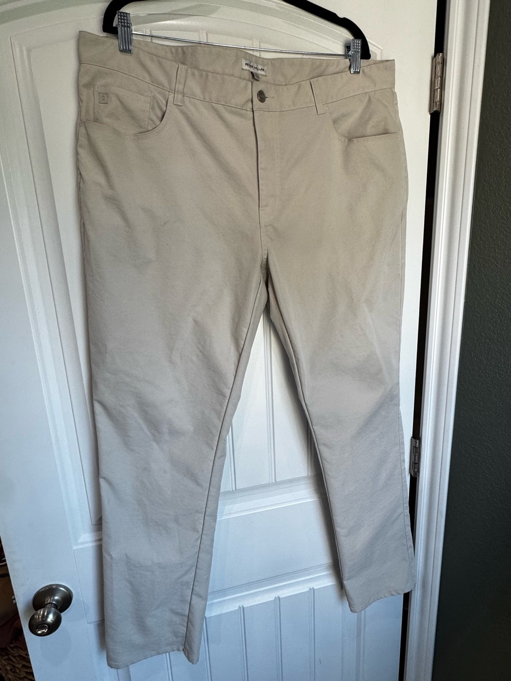 Peter Millar Men’s Khaki Pants 40x32 Beige 5 Pocket Straight Golf Casual